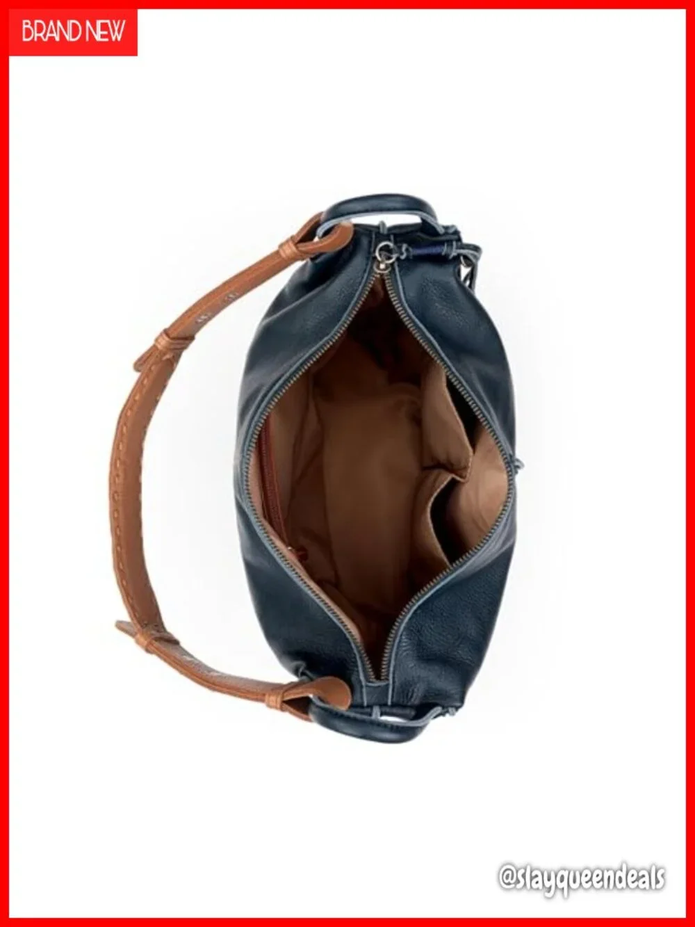 Leather Hobo Purse with Zipper Pocket